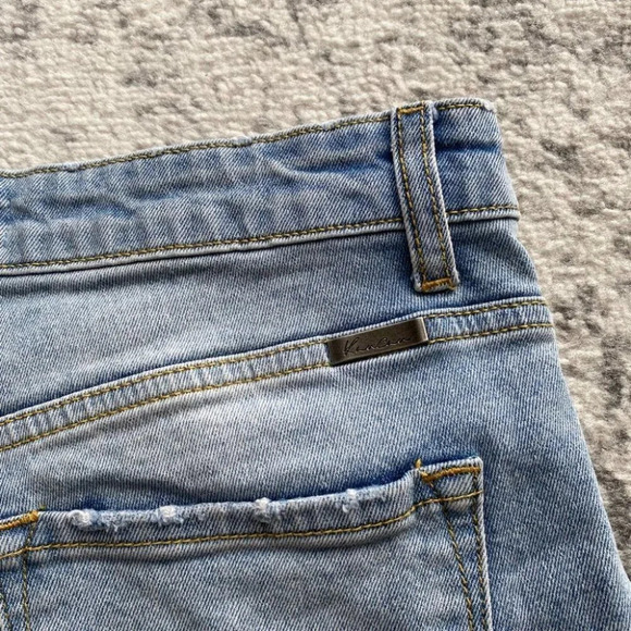 Kancan denim shorts high rise cut offs light wash medium 26 / 27 - Picture 8 of 11